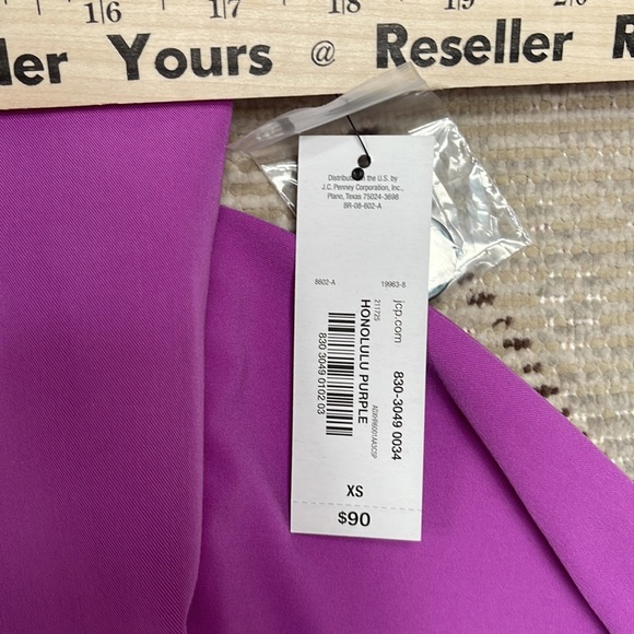 NWT Worthington Purple Long Blazer - Tie Waist - XS - Picture 5 of 7